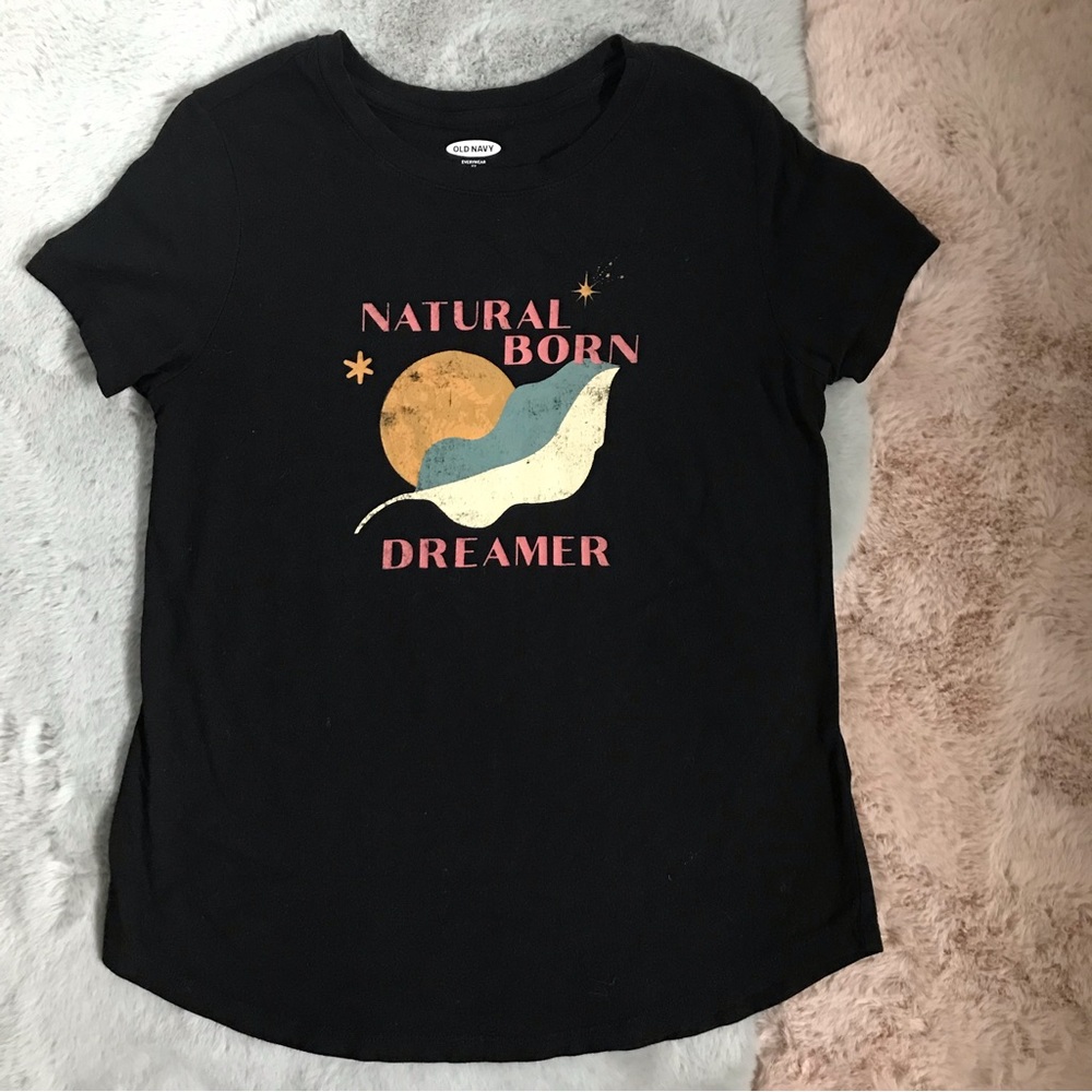 Old navy natural born dreamer black tshirt